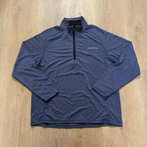 Vineyard Vines Performance 1/4 Zip Mens Large Blue Pullover Golf Whale